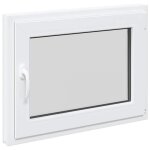 Fen�tre de sous - sol oscillo - battante - wiens - 80x50 cm - blanc - pvc et verre - double vitrage thermique ...
