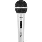 Fenton dm100w microphone dynamique ? microphone filaire blanc cordon de 3 mtres jack 6. 35 mm male interrupte ...
