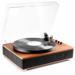 Fenton rp162 platine vinyle bluetooth - bois fonc tourne disque avec haut - parleurs intgrs adapte ...