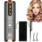 Fer � boucler automatique sans fil - marque - mod�le - avec minuterie et �cran lcd - noir