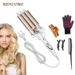 Fer  boucler kenlumo - style de cheveux boucls onduls mini vagues - 3 ttes cramique tourmaline - ...