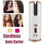 Fer � friser automatique boucleur � cheveux sans fil bigoudis portable avec affichage led et minuterie ...