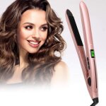 Fer  lisser lisseur cheveux voyage 2 en 1 lisseur et boucleur avec mode de protection de chaleur plaques ...