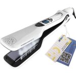 Fer  lisser  vapeur professionnel - bro - plaques  double technologie - lissage longue dure - blanc ...