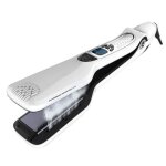 Fer  lisser vapeur professionnel glam - affichage lcd - blanc - lisser les cheveux