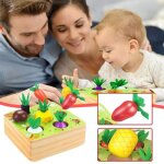 Ferme pour enfants tirant le jeu de socit de carottes en bois jouets ducatifs dapprentissage prcoce ...