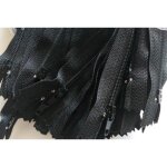 Fermeture �clair � glissi�re fine polyest�re coloris noir 30 cm