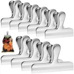 Pinces � sacs alimentaires - inox - 10pcs - durable - multi - usage - facile � nettoyer