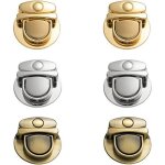 Fermoir - cartable 6 pi�ces - alliage de zinc - 39x30x36 mm - couleur or clair / argent / ancienne