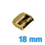 Fermoir � coulisse montre 18 mm dor� acier inoxydable 18 mm bracelet maille milanaise fermoir � coulisse ...