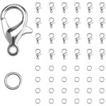 Fermoir mousqueton - non spcifi - 50pcs - argent - alliage de zinc - accessoires de bijoux