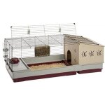 Cage pour petit animal - ferplast - krolik 140 plus - 142 x 60 x 50 cm - rouge - accessoires inclus Cage pour petit animal - ferplast - krolik 140 plus - 142 x 60 x 50 cm - rouge - accessoires inclus