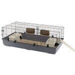 Cage pour rongeurs - ferplast - rabbit 140 - gris - intérieur - montage facile Cage pour rongeurs - ferplast - rabbit 140 - gris - intérieur - montage facile