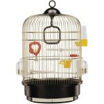 Cage pour oiseaux - ferplast - regina - laiton antique - diam�tre 32. 5 cm - int�rieur