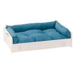 Ferplast hall lit ferplast hall pour petits chiens et chats dintrieur en bois fsc avec coussin en coton ...