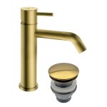 Ferro ciriculus robinet mitigeur vasque or bross� + bonde pop - up ? laiton monotrou �35 mm