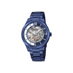 Montre homme festina automatique acier bleu f20631 / 1 - verre saphir - etanche 50m