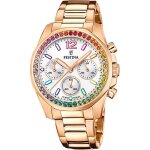 Montre - festina - boyfriend rainbow f20639 / 2 - quartz - acier inoxydable - or rose