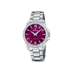 Montre femme - festina - f20593 / 2 - acier - Étanche 10 atm - cadran bordeaux avec strass Montre femme - festina - f20593 / 2 - acier - Étanche 10 atm - cadran bordeaux avec strass