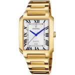 Festina montre pour homme f20678 / 1 on the square bo�tier en acier inoxydable dor� bracelet en acier ...