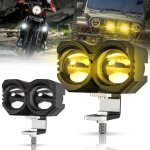 Feux additionnels led moto 60w 3 modes eclairages phares led de moto projecteur avant auxiliaire antibrouillar ...