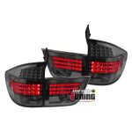 Feux arrieres fumes noirs a leds pour bmw x5 e70 2007 - 2010 phase 1 (03887)