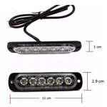 2 feux de p�n�tration � 6 led orange 12 - 24v feux davertissement orange stroboscopique flash clignotant ...