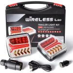 Feux led remorque sans fil eclairage feux led aimant�s rechargeables �tanche installation sans outil ...