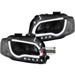 Feux phares avants noirs tube led light bar audi a3 8p - 8pa 2003 - 2008 (02737)