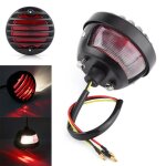 Feu stop feu arrière de moto rond noir pour scooters bobber chopper atv Feu stop feu arrière de moto rond noir pour scooters bobber chopper atv