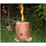 Bche de bois - feu sudois - bougie de jardin - utilisation extrieure - ambiance scandinave - 1 bougie ...