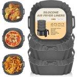 Feuille de cuisson - tapis de four - toile de cuisson 3 pices silicone moule air fryer accessoires rutilisab ...