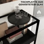 Feuille �paissie console avec 2 �tag�res table de couloir avec plateau en verre �tag�re � chaussures ...