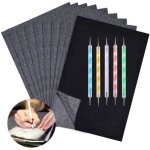 Feuilles papier carbone noir100pcs feuille de transfert papier calque graphite a4 avec jeu de stylets ...