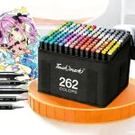 Feutre acrylique 262 couleursstylos acryliques � pointe pinceau pour le coloriage adulteacrylic paint ...