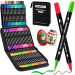 Feutre acrylique double pointe 72 couleurs (fine / pinceau) intens�ment pigment� s�chage rapide pour ...