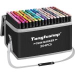 Feutres � alcool pour artistes - zokko - 204 couleurs - double pointe - s�chage rapide - multicolore ...