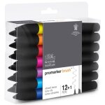 Feutres � alcool promarker brush - winsor & newton - tons riches - 6 pcs