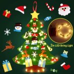 Feutre arbre de noël 95cm sapin de noël décoration vitrine diy feutre avec led lumières ornements détachables ... Feutre arbre de noël 95cm sapin de noël décoration vitrine diy feutre avec led lumières ornements détachables ...