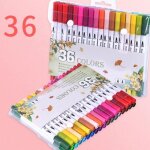 Feutres coloriage adultes enfant 36 colors brush pen stylos pointe fine feutres pinceaux feutre aquarelle ...