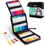 Feutres de coloriage � leau - ohuhu - 60 couleurs - pointe pinceau & fine - encre � base deau - non toxique ...
