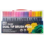 Feutres de coloriage feutre pointe fine 04 mm avec feutre pinceau stylos double pointe pour bullet journalmang ...