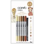 Feutres � alcool - copic - ciao - teintes cheveux 1 - 5 feutres + 1 multiliner - mixte
