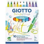 Feutres - giotto - turbo soft brush pastel - pointe pinceau - 10 couleurs pastel - encre � base deau