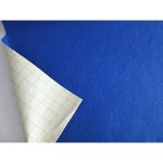Feutre de laine adh�sive - largeur 50cm - tissu feutrine autocollante autoadh�sif loisirs cr�atifs bleu ...