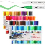 Feutres / marqueurs - zgeer - 100 couleurs - double pointe fine et moyenne - non toxique Feutres / marqueurs - zgeer - 100 couleurs - double pointe fine et moyenne - non toxique