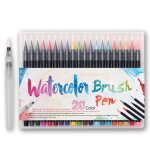 Feutres pinceaux? lot de 20 stylos aquarelle avec pointe en nylon flexible pour livres de coloriage calligraph ...