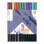 Feutres aquarelle - zig art & graphic twin - set de 12 - pointe fine 0. 8 mm - double pointe - multicolore ...
