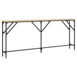 Promotion f�vrtable console �troite bout de canap� table derri�re ch�ne sonoma 180x23x75 cm bois ding�nierie ...