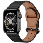 Ffo2world bracelet cuir luxe pour apple watch 46 mm (s10 / 11) 45 mm (7 / 8 / 9) 44 mm (4?6 se) 42 mm ...